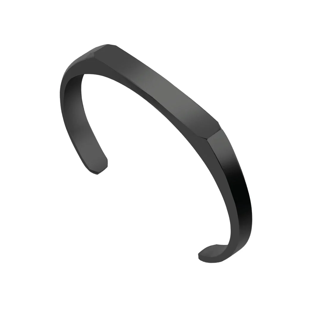 Black Engravd Signet Cuff - Image 3