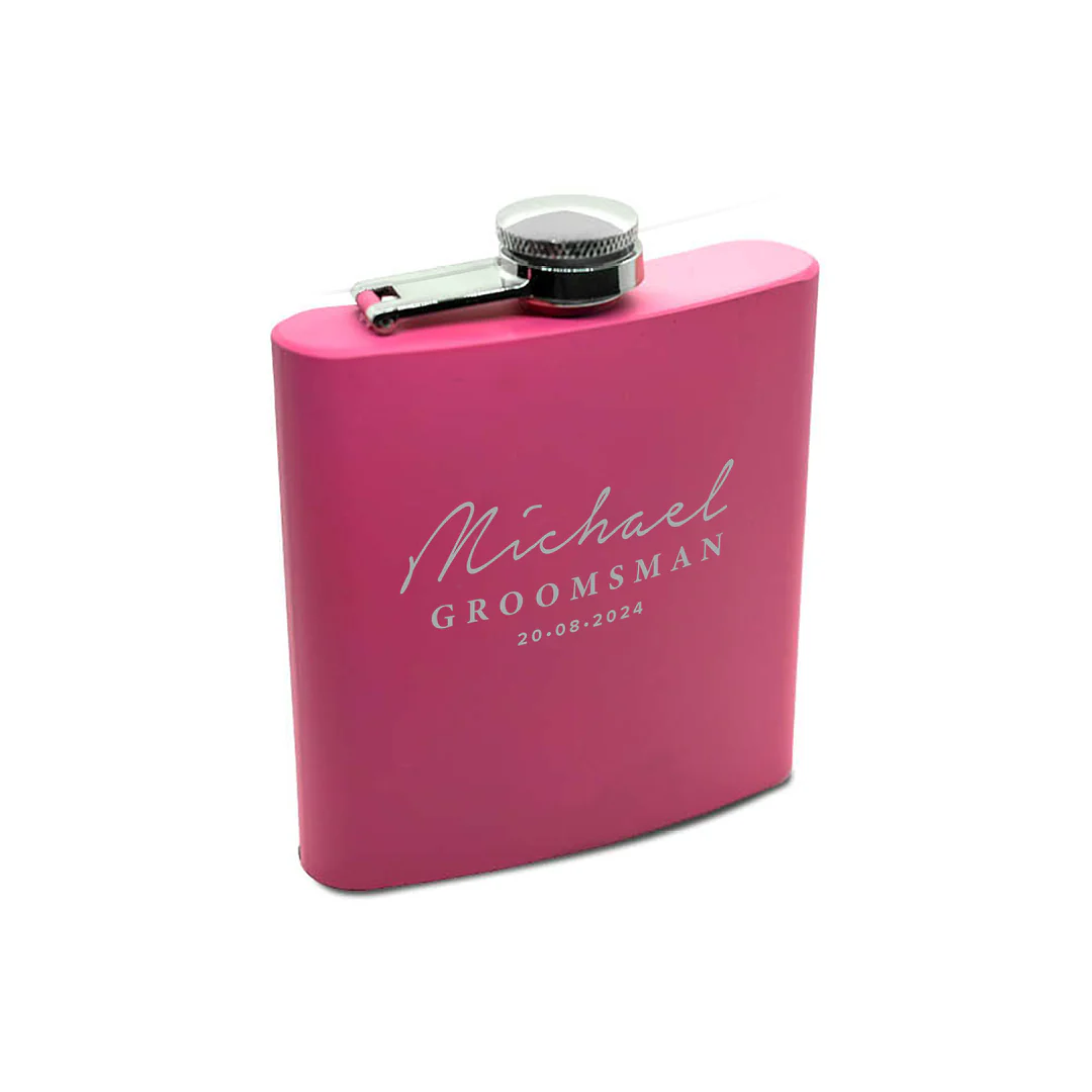 Engravd 4 x Hip Flask sets - Name/Title/Date - Image 6