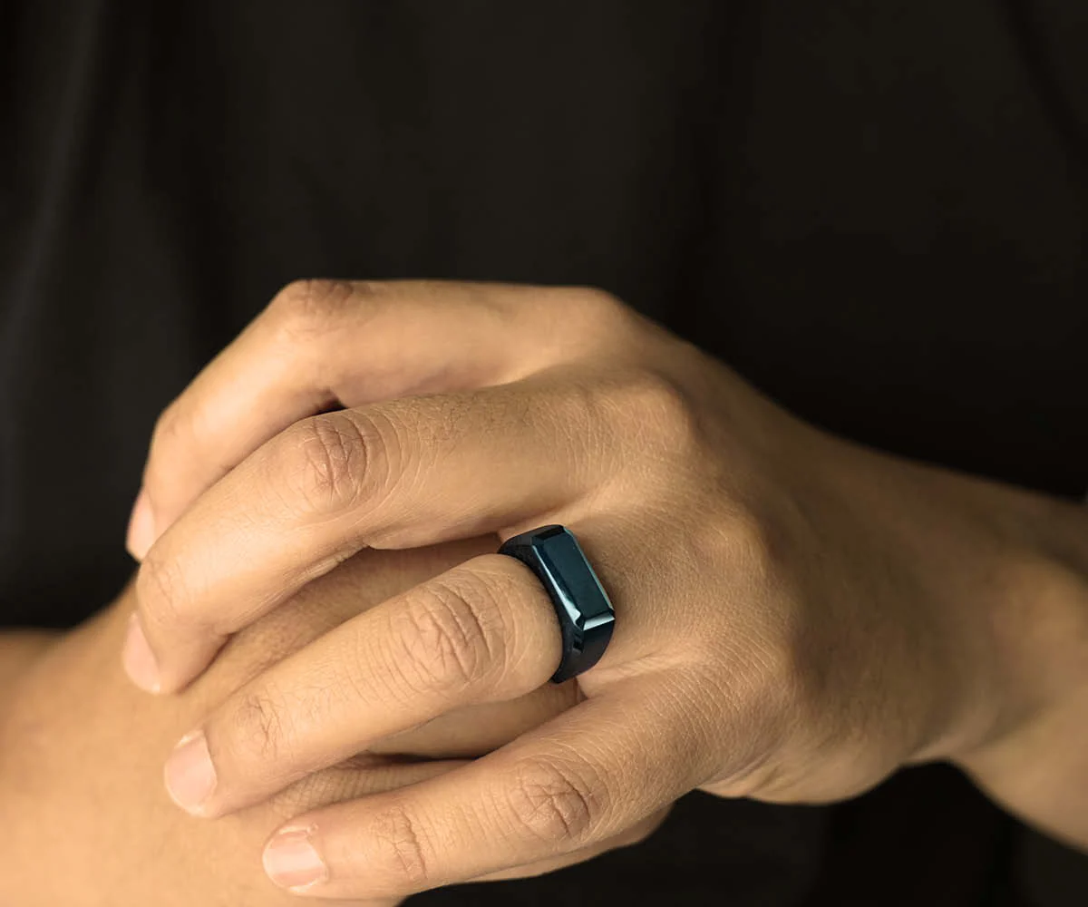 Engravd Black Ring - Personalised Initials - Image 4