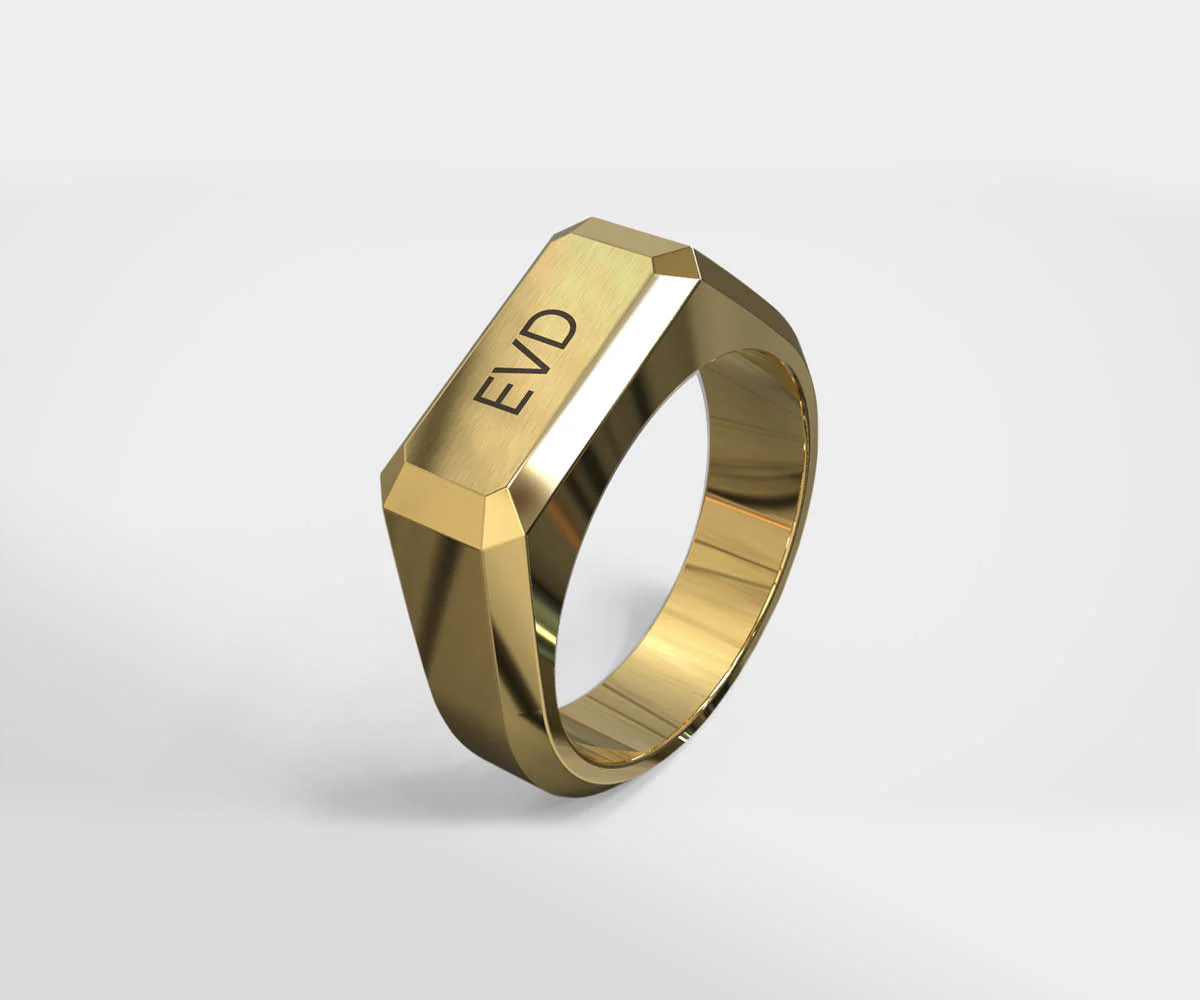 Engravd Gold Ring - Personalised Initials