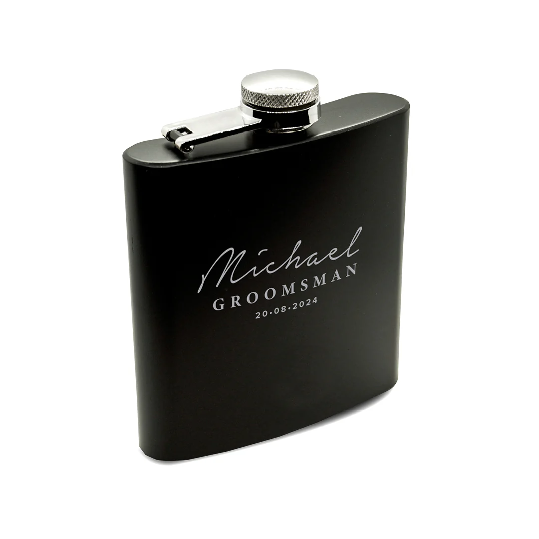 Engravd Hip Flask - Name/Title/Date