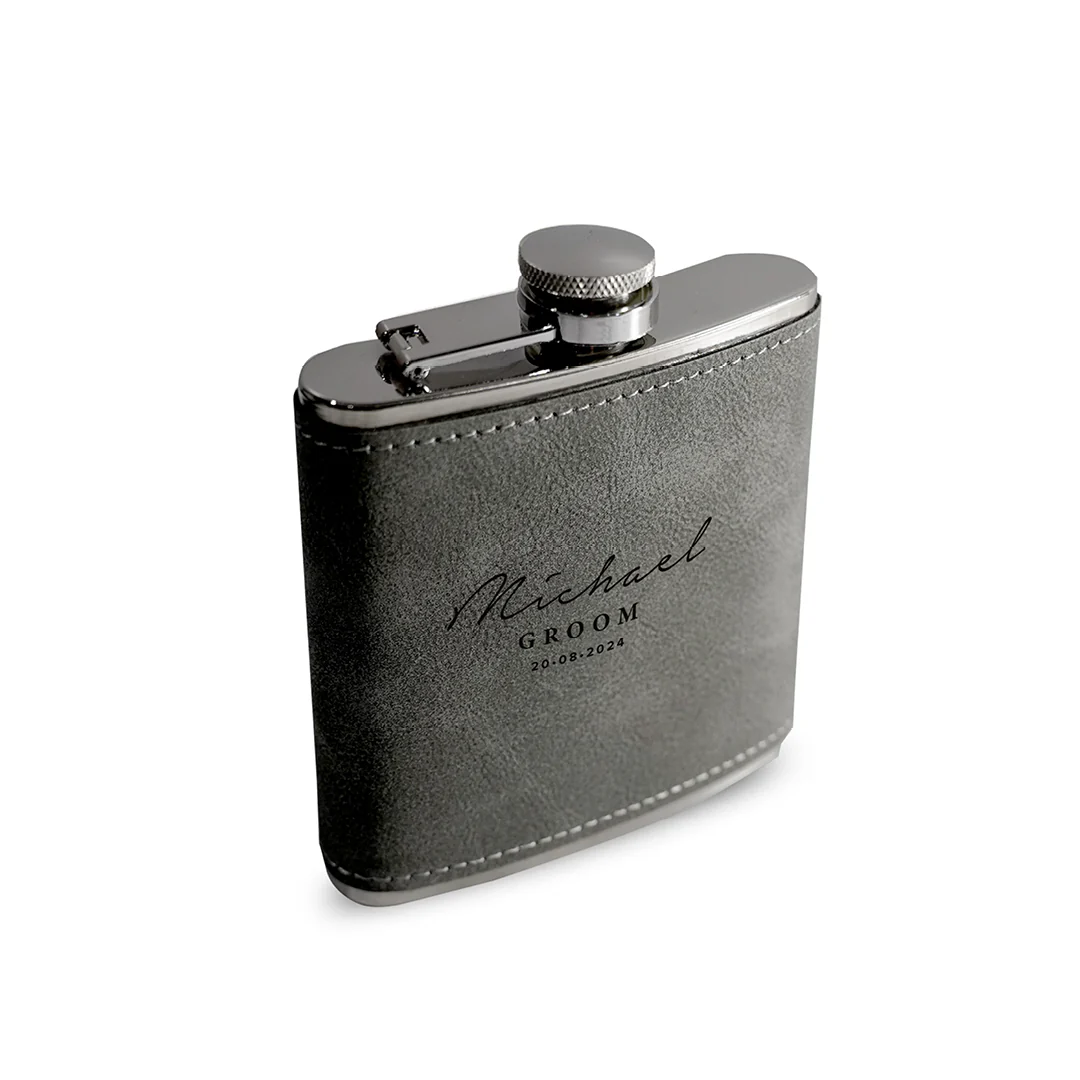 Engravd Hip Flask - Name/Title/Date - Image 10