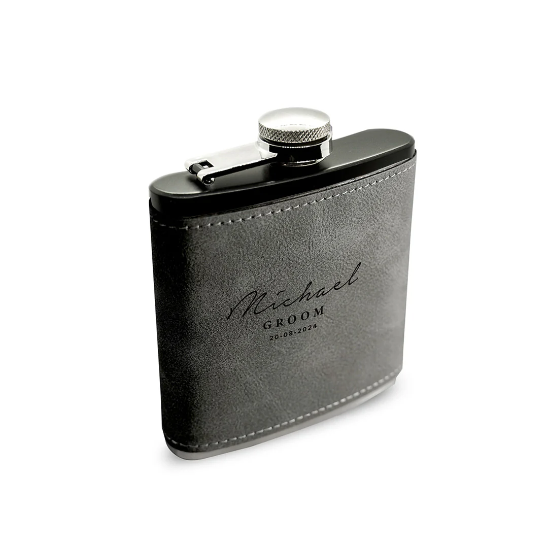 Engravd Hip Flask - Name/Title/Date - Image 12