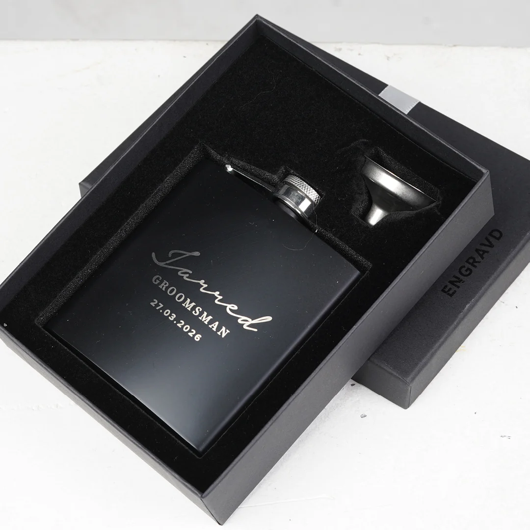 Engravd Hip Flask - Name/Title/Date - Image 22