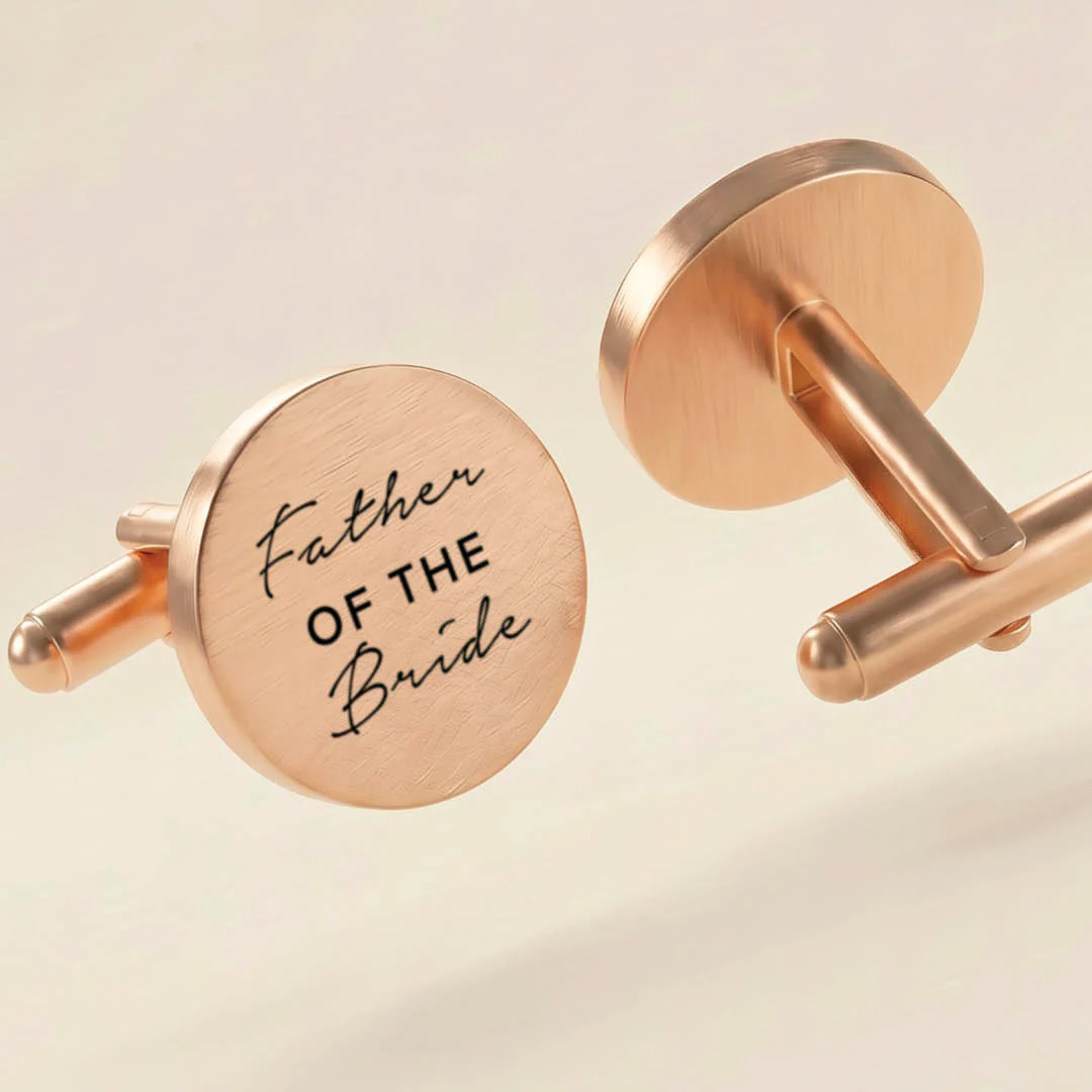 Engravd Round Custom Cuff link set: Title - Initials - Image 9