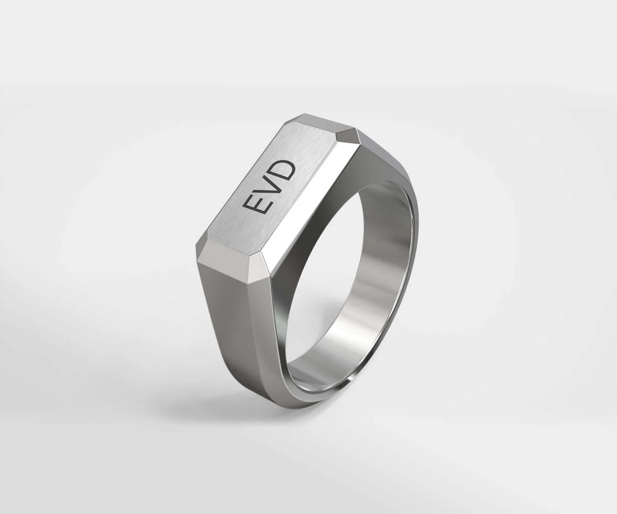 Engravd Silver Ring - Personalised Initials