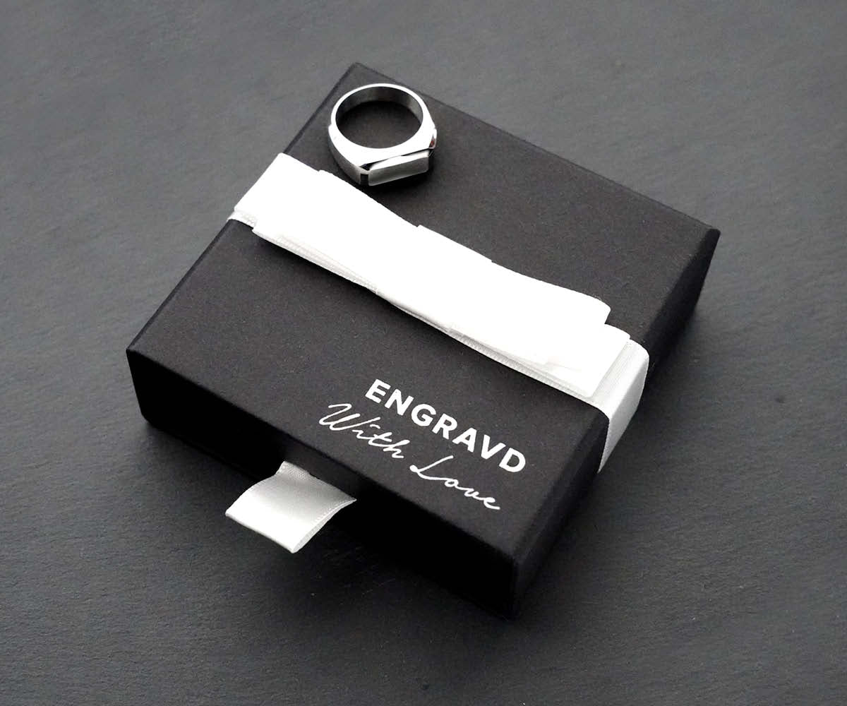 Engravd Silver Ring - Personalised Initials - Image 7