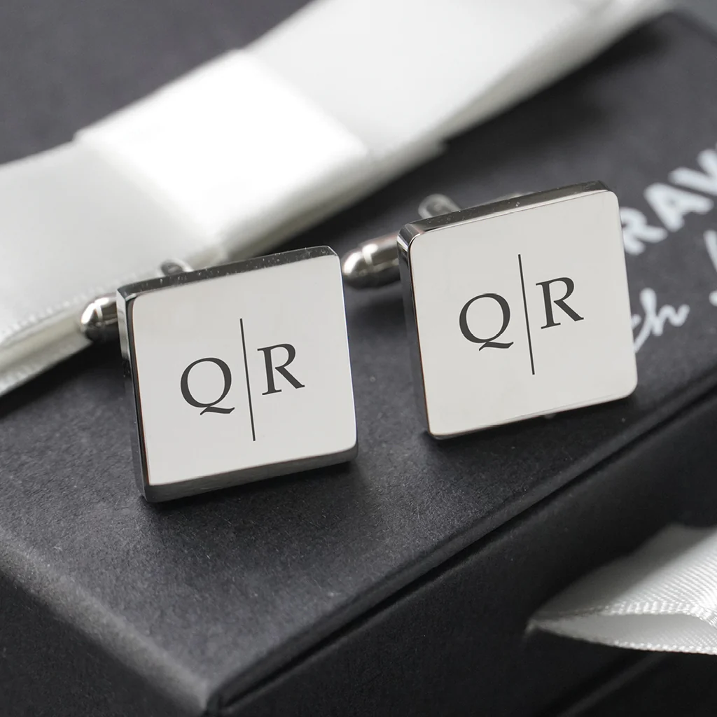 Engravd Square Custom Cuff link set: Design 6 - Image 8