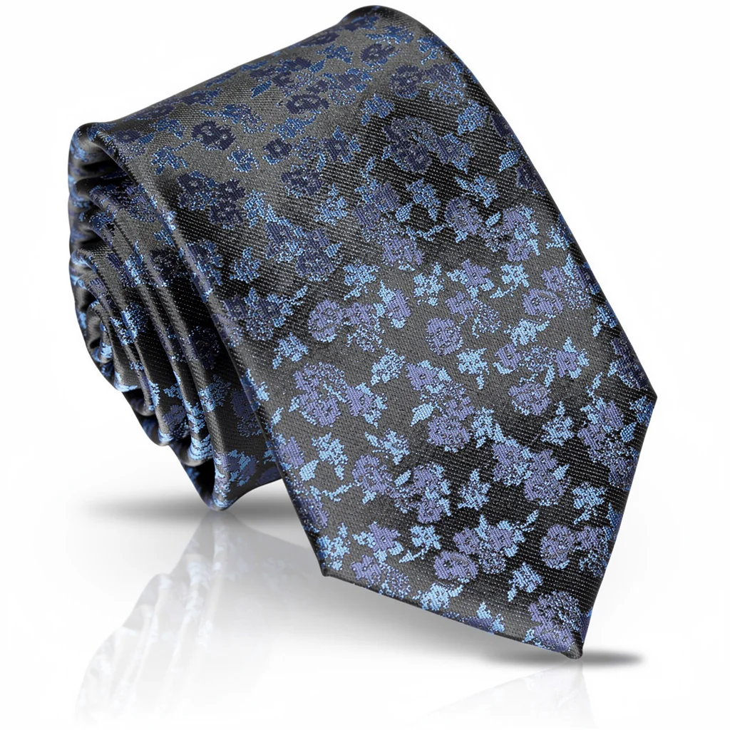 Floral Blue Tie