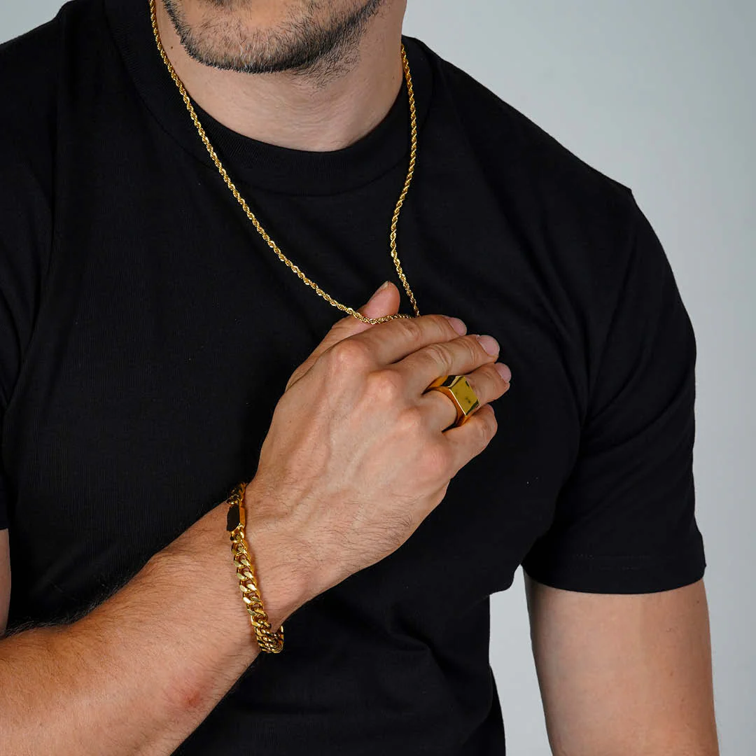 Gold Cuban Chain Bracelet - Image 4