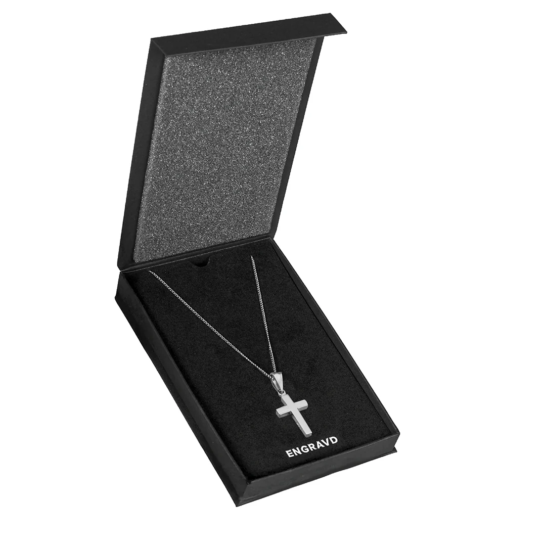 Gold Engravd Cross Necklace - Image 7