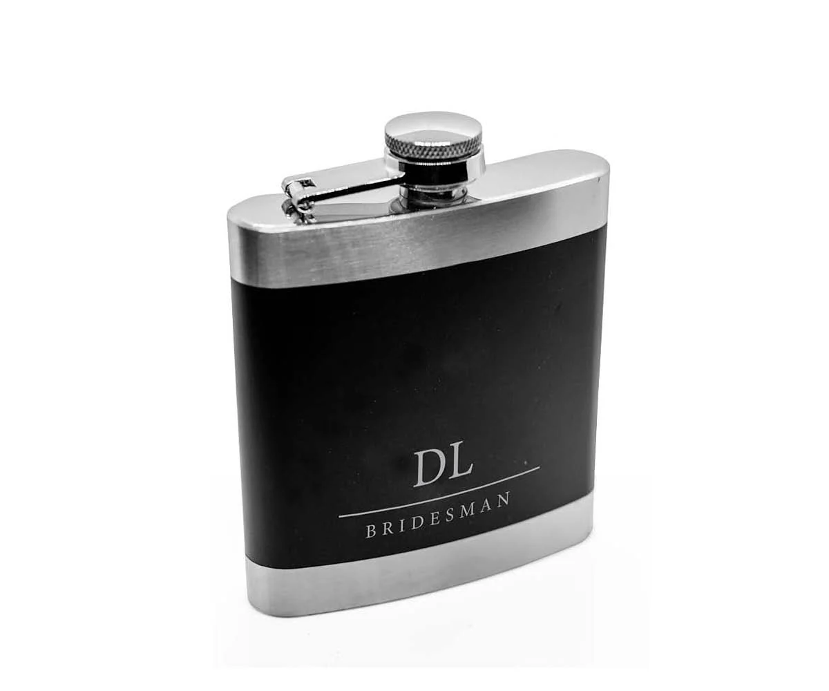 Premium Two-Tone Steel Hip Flask and Cuff Link set Gift box - Image 5