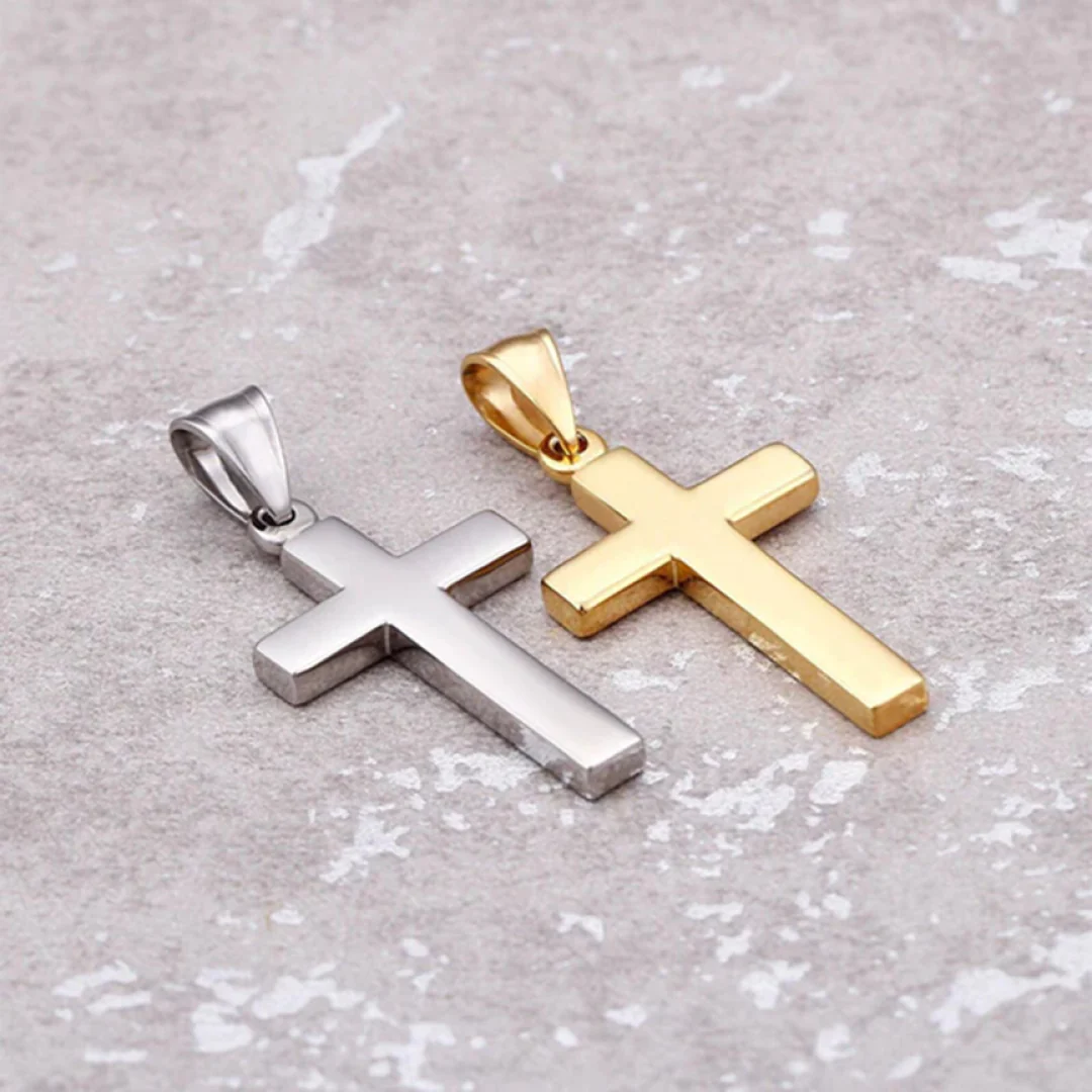 Silver Engravd Cross Necklace - Image 6