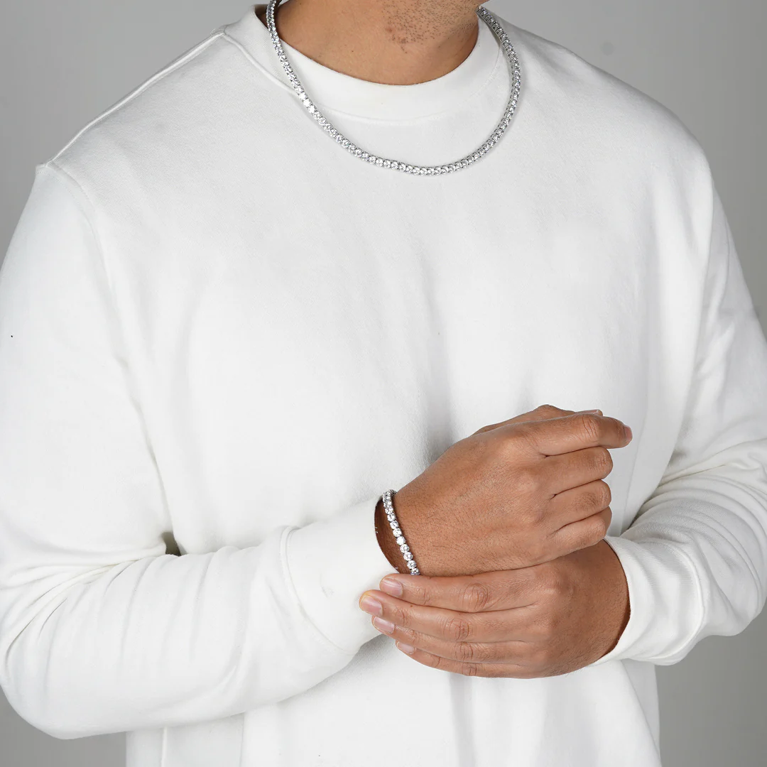 Silver Tennis Chain - 5mm - Image 12