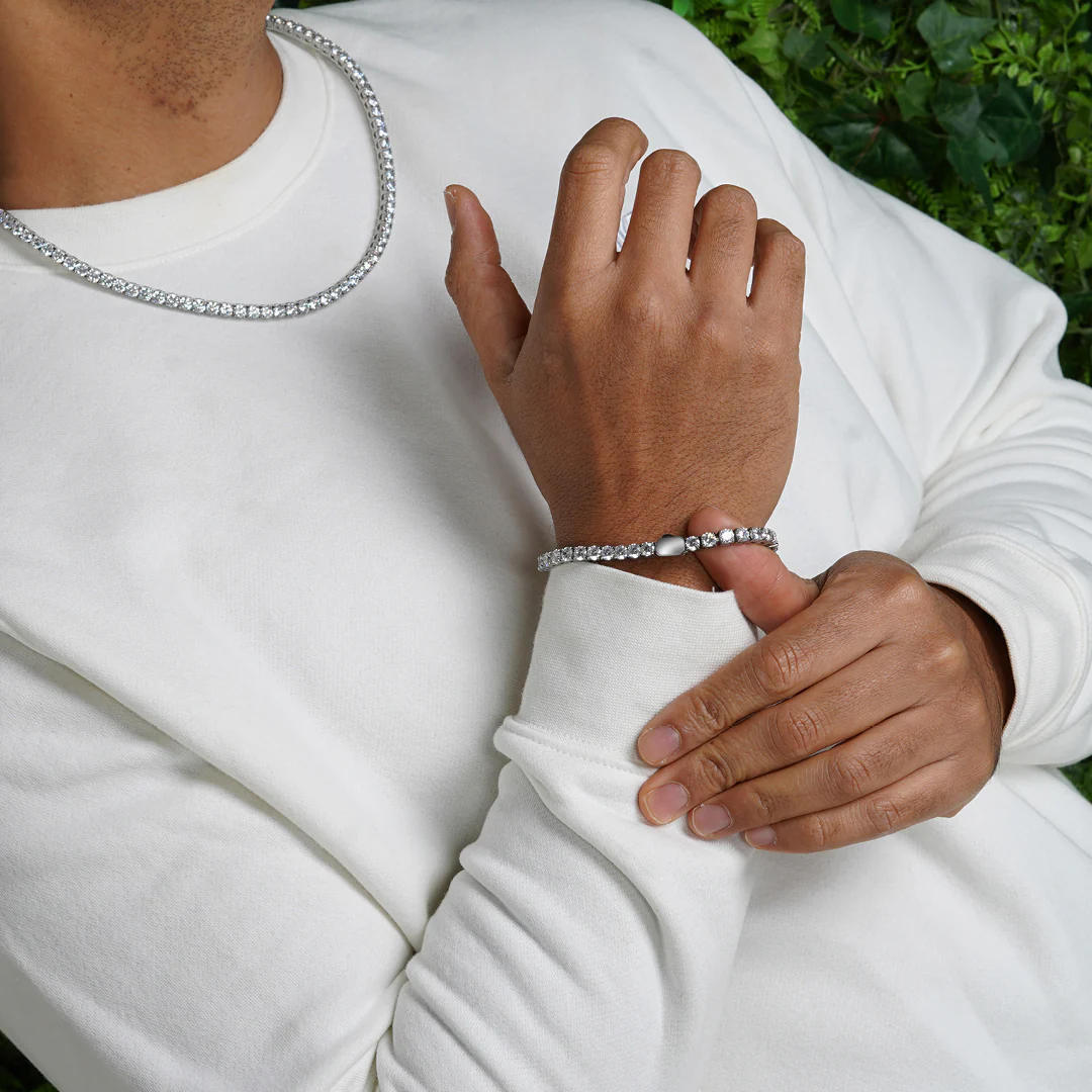 Silver Tennis Chain - 5mm - Image 4